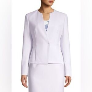 Hugo Boss Lavender Collarless Single-Button Blazer